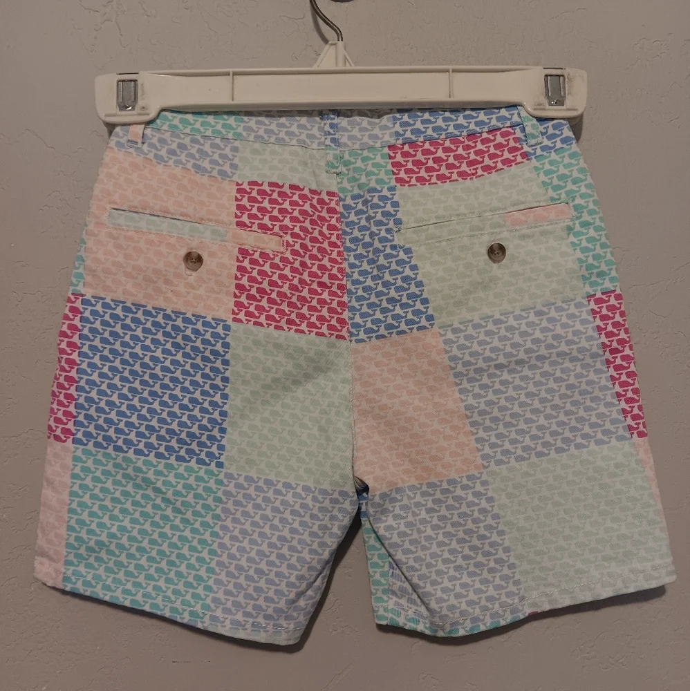 Vineyard Vines For Target Girls Shorts Sz5T Patchwork Whale‎ Print
